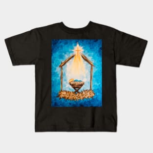 Rustic Nativity Scene Kids T-Shirt